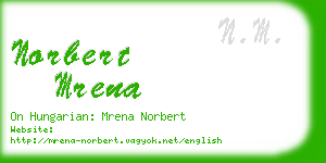 norbert mrena business card